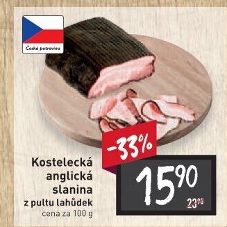 Anglická slanina kostelecká Kostelecké uzeniny
