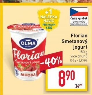Jogurt smetanový Florian Olma