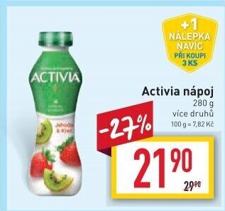 Jogurtový nápoj Activia Danone