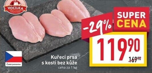 Kuřecí prsa s kostí Vocílka