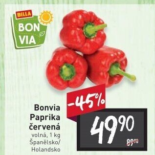 Paprika červená Billa Bonvia