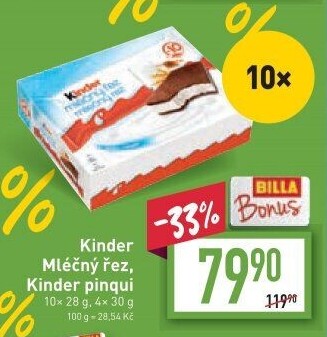 Řez mléčný Kinder