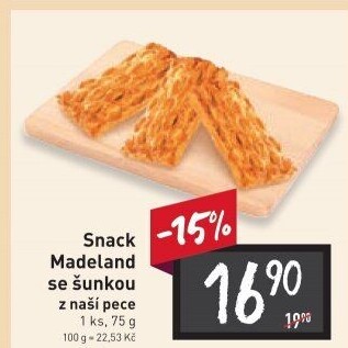 Snack Madeland se šunkou La Lorraine