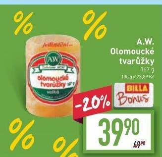 Sýr tvarůžky olomoucké A.W.