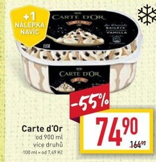Zmrzlina ve vaničce Carte D'