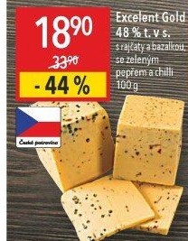 Sýr Excelent Gold s rajčaty a bazalkou Moravia