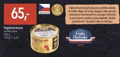 Maso vepřové Globus - konzerva