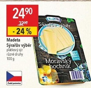Sýr Moravský bochník 45% Sýrařův výběr Madeta