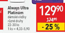 Dámské vložky Ultra Platinum Always