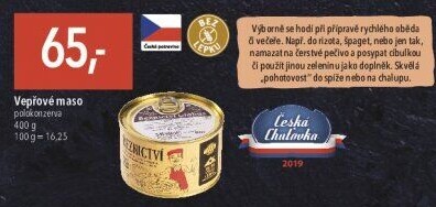 Maso vepřové Globus - konzerva