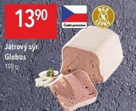 Paštika játrový sýr Globus