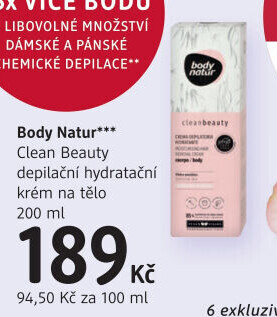 Depilační krém na tělo Body Natur