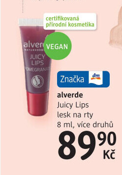 Lesk na rty Juicy lips Alverde