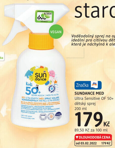 Sprej dětský na opalování OF 50+ Ultra Sensitiv Sundance