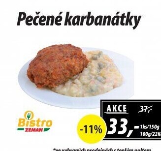 Karbanátek masový pečený