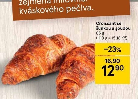 Croissant se šunkou a sýrem