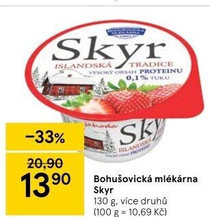 Dezert zakysaný ochucený Skyr Bohušovická mlékárna