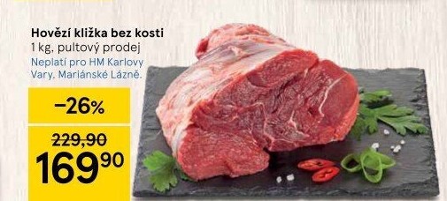 Hovězí přední bez kosti - kližka