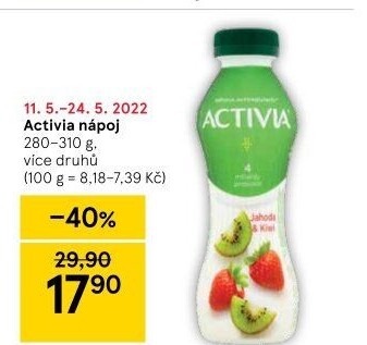 Jogurtový nápoj Activia Danone