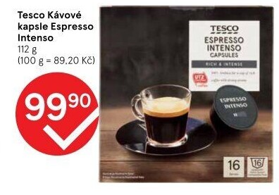 Kávové kapsle Espresso Intenso Tesco