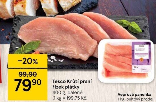 Krůtí prsní řízky Tesco