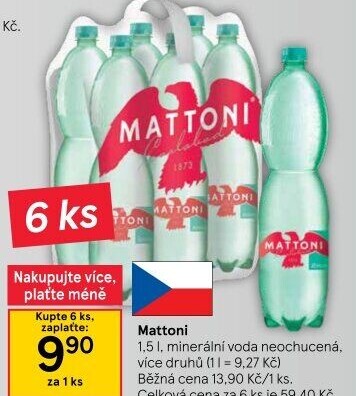 Přírodní voda Mattoni