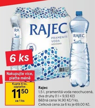 Přírodní voda Rajec