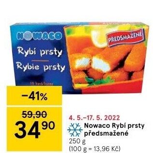 Rybí prsty předsmažené mražené Nowaco