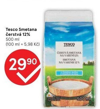Smetana 12% Tesco