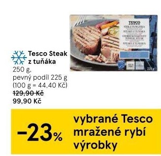 Tuňák steak mražený Tesco