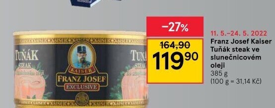 Tuňák steak v oleji Exclusive Franz Josef Kaiser