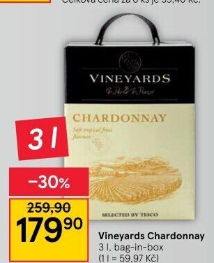 Víno Chardonnay Vineyards World Wines - bag in box