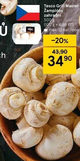 Žampiony zahradní Grill Master Tesco