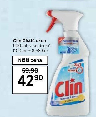 Čističe oken Clin