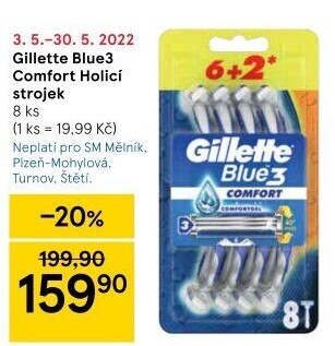 Jednorázová holítka pánská Gillette Blue 3 Comfort