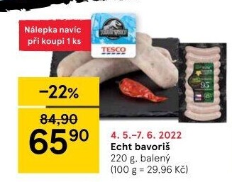 Klobásy Echt Bavoriš Láďa Grileman Kostelecké uzeniny