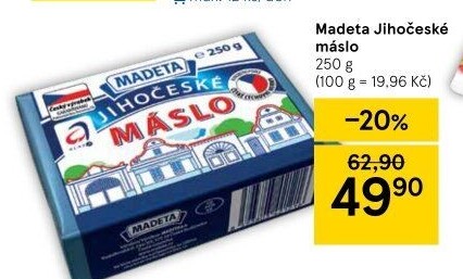 Máslo Jihočeské Madeta