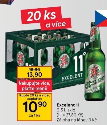 Pivo světlý ležák 11° Excelent
