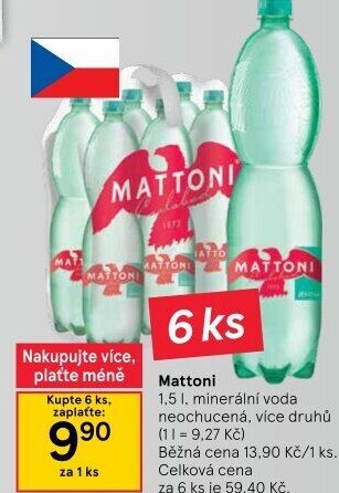Přírodní voda Mattoni