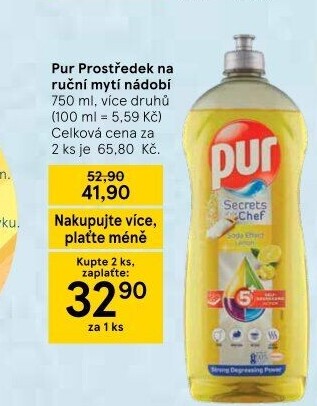 Prostředek na nádobí Pur