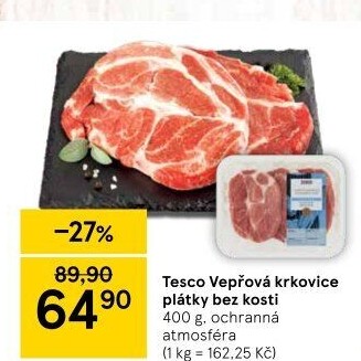 Vepřová krkovice bez kosti Tesco