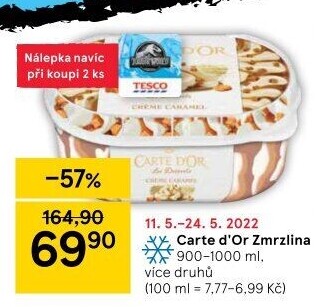 Zmrzlina ve vaničce Carte D'