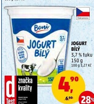 Bílý jogurt Boni