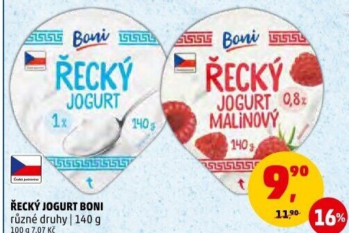 Bílý jogurt řeckého typu Boni