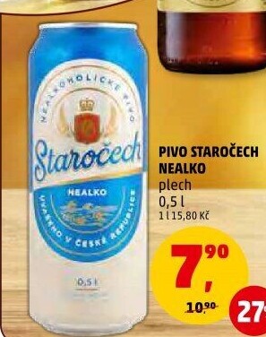 Nealkoholické pivo Staročech