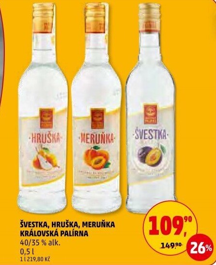 Pálenka švestka Královská palírna