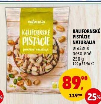 Pražené pistácie kalifornské Naturalia