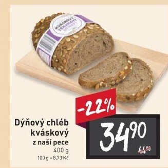 Kváskový dýňový chléb