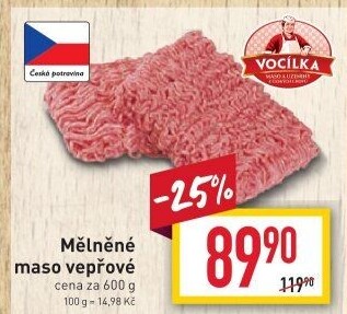Maso mleté vepřové Vocílka