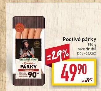 Párky poctivé Kostelecké uzeniny